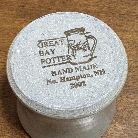 Great Bay Pottery Votive Candle Holder Small Cup Handmade in NH USA 2002 2.25"H - Picture 5 of 7